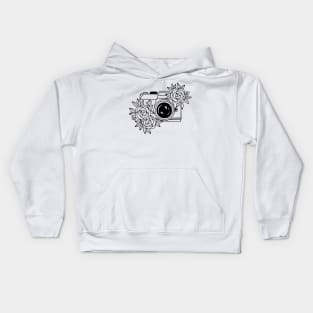 Floral Camera Kids Hoodie